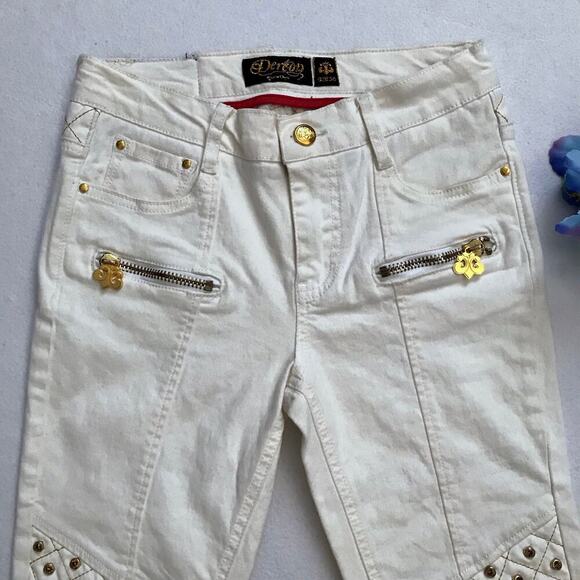 Dereon NWOT Ivory Skinny Jeans Juniors/Women 5/6 - Picture 5 of 9